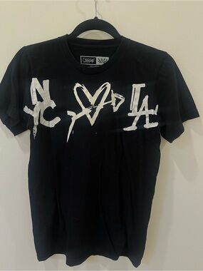 Young & Reckless collab with Cassie Black Graphic Tee with White Print